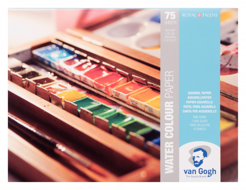 Альбом для акварели Van Gogh 300г/м2 (целлюлоза) 30*40см Фин 75листов склейка по 1 стороне
