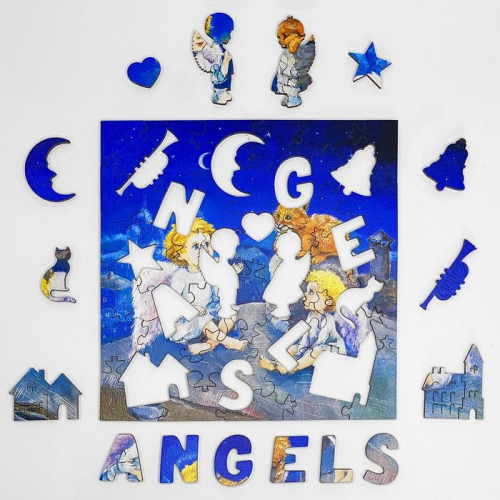 Фигурный деревянный пазл «Сказки доброго ангела» 50 деталей