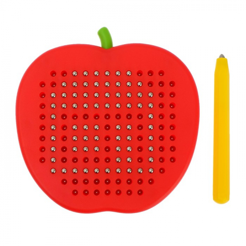 Магнитный планшет яблоко маленькое, 142 отверстий, цвет красный