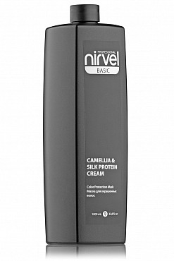 NIRVEL Маска-блеск с экстрактом камелии и протеинами шелка для окрашенных волос / MASK-SHINE COLOR PROTECTION CAMELLIA & SILC PROTEIN 1000 мл