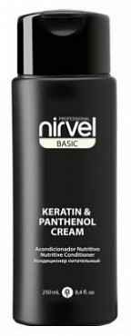 NIRVEL Кондиционер питательный с кератином и пантенолом для сухих, ломких и поврежденных волос / KERATIN & PANTHENOL CREAM 250 мл