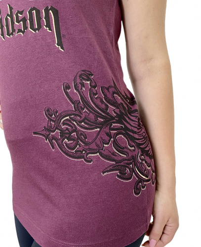 Женская мото футболка Harley-Davidson – стильная шнуровка на плечах + открытая грудь и спинка №1093