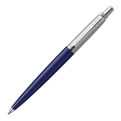 Ручка шариковая PARKER “Jotter Plastic CT“, корпус синий, детали из нержавеющей стали, синяя, R0033170