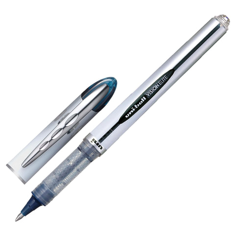 Ручка-роллер UNI-BALL (Япония) “Vision Elite“, СИНЯЯ, узел 0,8 мм, линия письма 0,6 мм, UB-200(08)BLUE