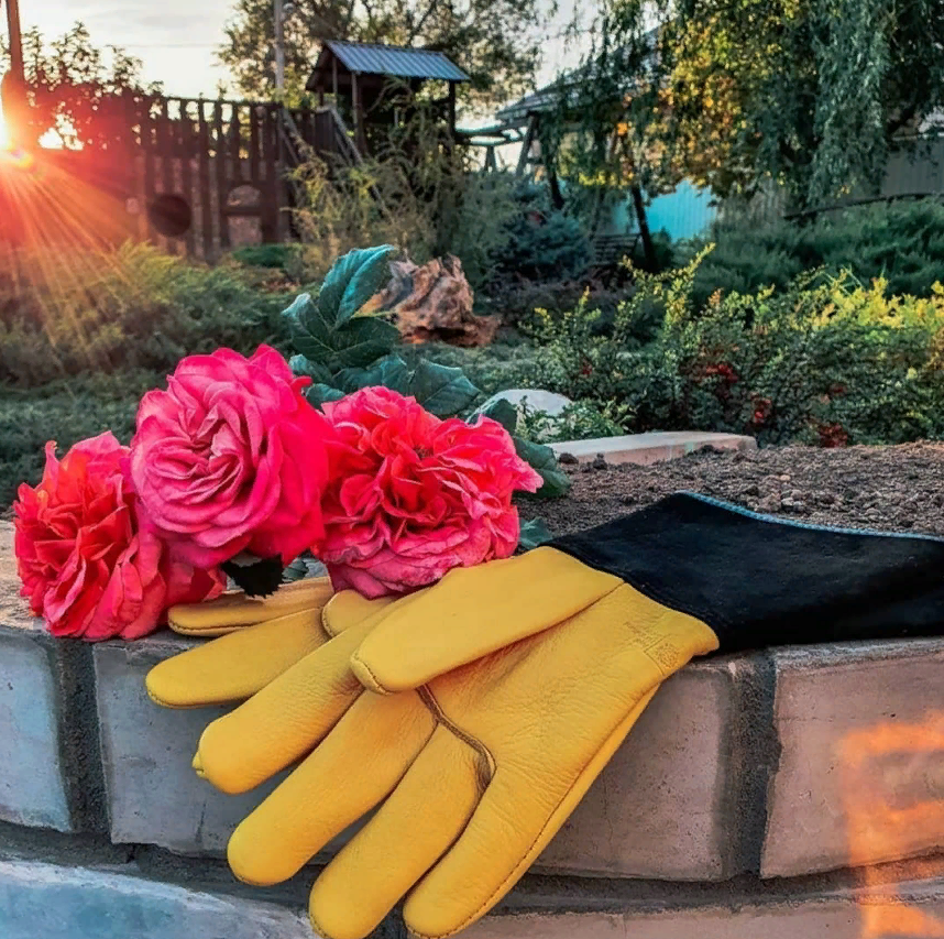Садовые перчатки для роз GOLD LEAF «TOUGH TOUCH». Остаток шт M-185, L-34
