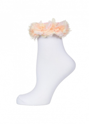 LARMINI Носки LR-S-FLO-K, цвет белый/розовый