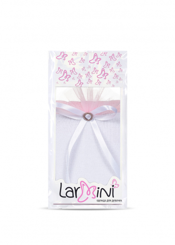 LARMINI Гольфы LR-G-P-FAT-B-S, цвет белый/розовый