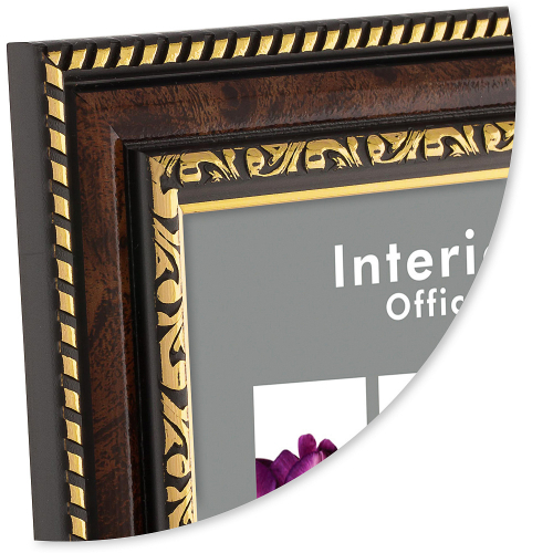 Рамка для сертификата Interior Office 30x40 782 темный орех, со стеклом