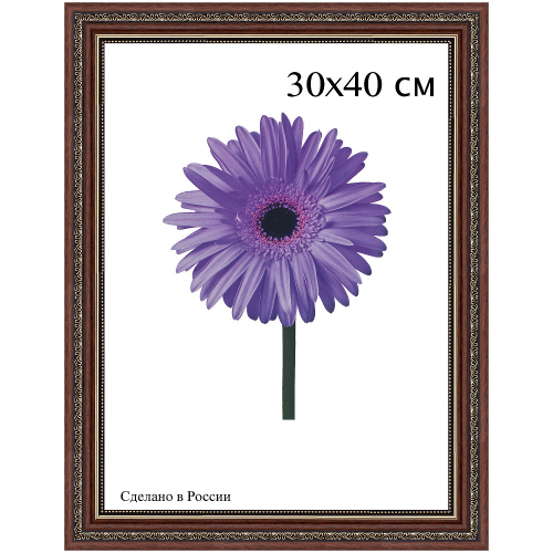 Рамка для сертификата Метрика 30x40 Dorothy пластик коричневый, с пластиком