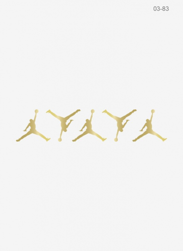 03-83 Термотрансфер лого Джордан 5 шт. гладкое золото 5х20см