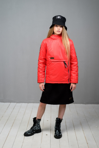 Куртка-анорак для девочки красный арт.428