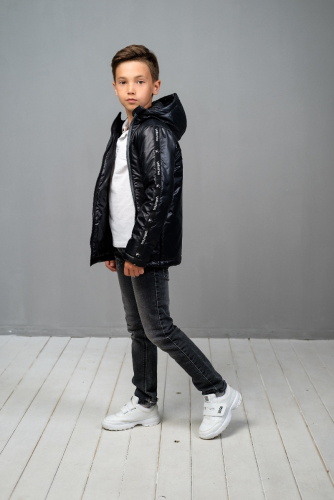 Куртка-анорак для мальчика черный арт.429