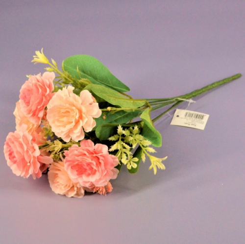 Букет хризантем h32см ткань розовый (30-118)