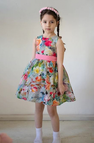 платье для девочки М-211 Милана акварель