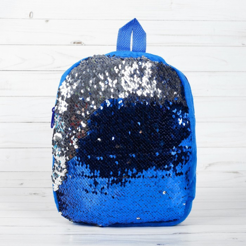 Мягкий рюкзак «Хамелеон», цвет сине-серебряный