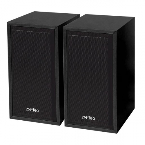 Акустическая система (колонки) Perfeo PF_4327, Cabinet, 2.0, мощность 2x3, USB (черное дерево)