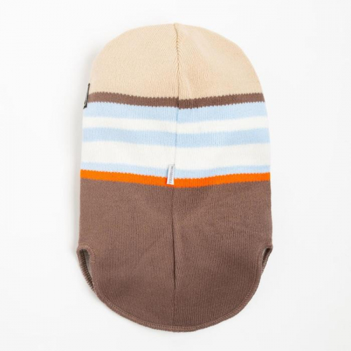 Шлем-капор для мальчика, цвет бежевый, размер 50-52