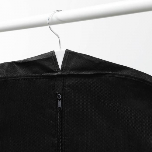 Чехол для одежды зимний, 140×60×10 см, спанбонд, цвет чёрный