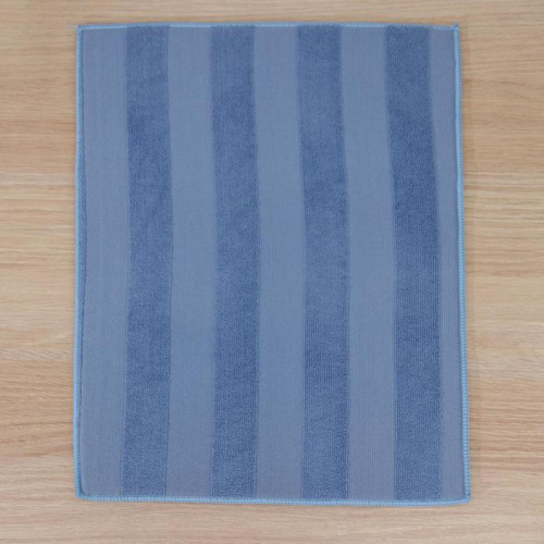 Салфетка для сушки посуды Доляна «Широкая полоска», 38×50 см, микрофибра, цвет синий
