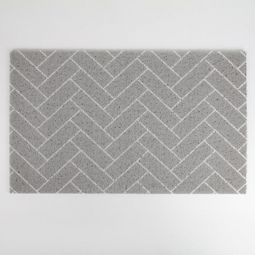 Коврик придверный Доляна «Лофт», 45×75 см, цвет серый