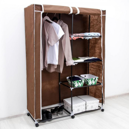 Шкаф для одежды, 117×44×171 см, цвет коричневый