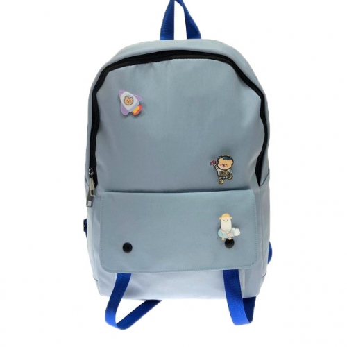 Без брака. Оверсайз рюкзак Setron A4 из износостойкой ткани дымчато-голубого цвета.