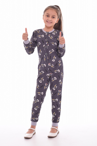 Пижама детская (серый), комбинезон