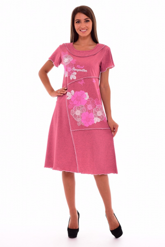 Платье женское (розовый-меланж)