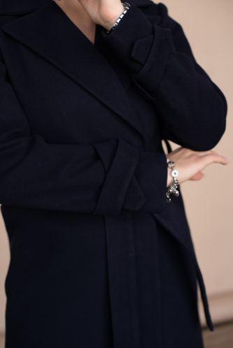Пальто женское демисезонное 22530  (синий)