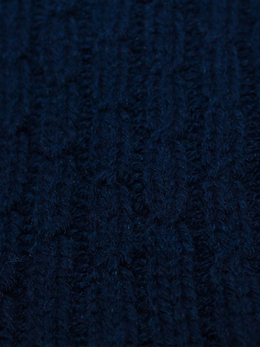 Комплект зимний женский шапка+снуд Янина (Цвет темно-синий), размер 54-56, шерсть 30%