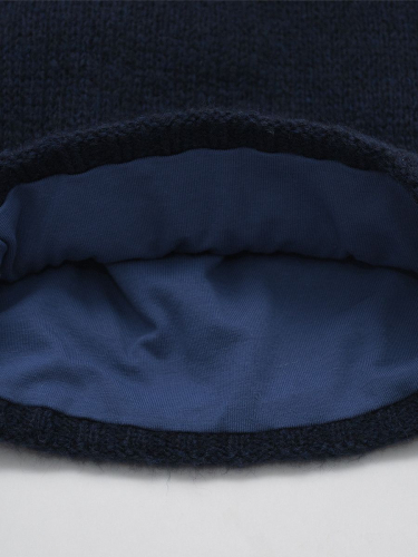Комплект весна-осень для девочки шапка+снуд Сафина (Цвет темно-синий), размер 52-54, шерсть 30%