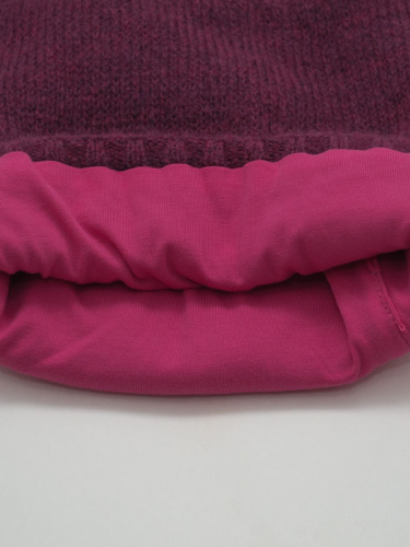 Комплект весна-осень для девочки шапка+снуд Сафина (Цвет фуксия), размер 52-54, шерсть 30%