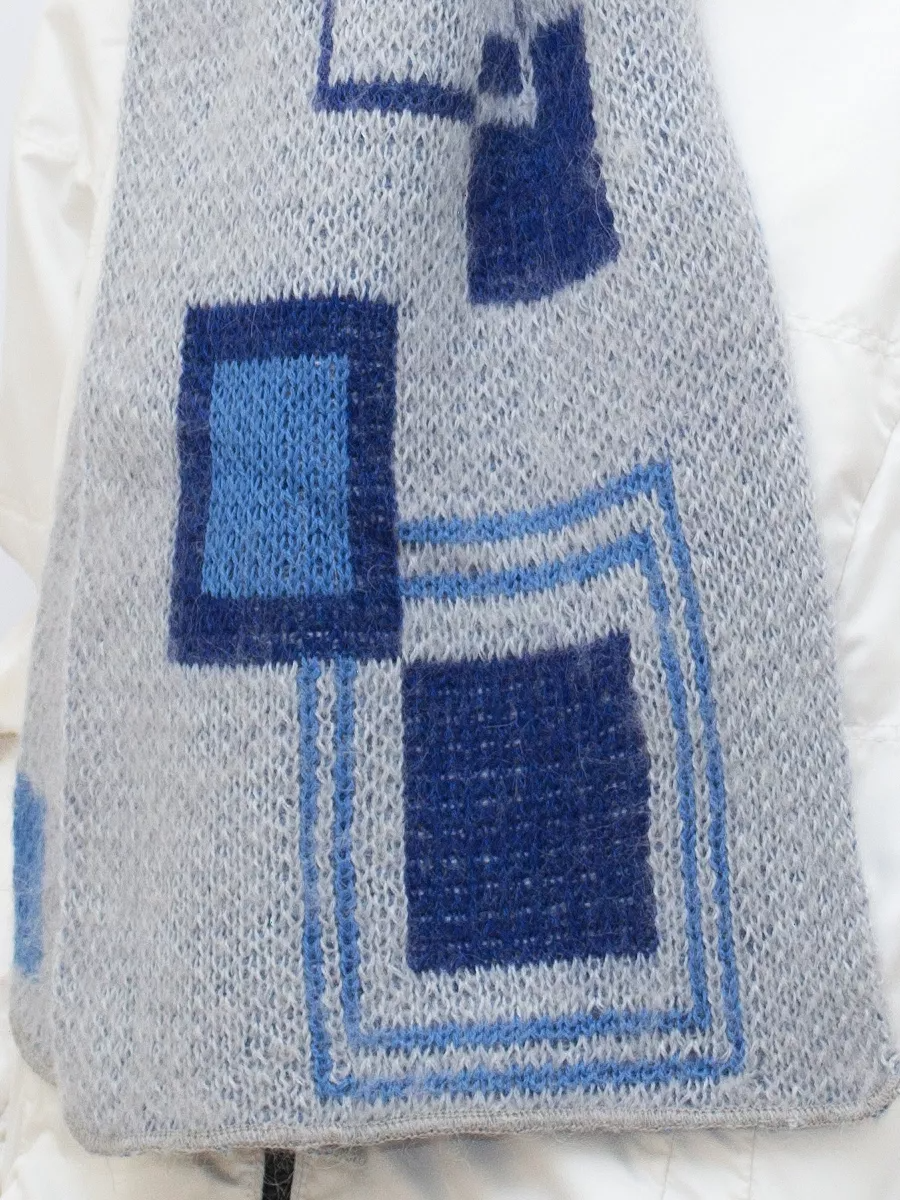 Комплект зимний женский шляпа+шарф Ариель (Цвет серый), размер 56-58, шерсть 70%