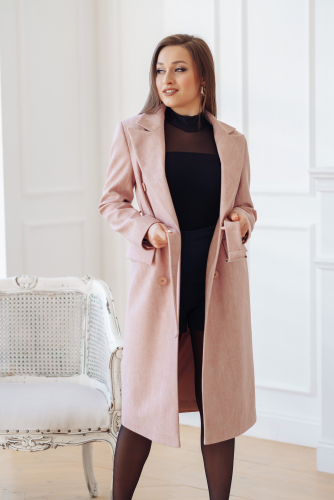Пальто женское демисезонное 22510  (розовый)