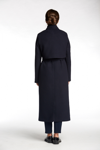 Пальто женское демисезонное 20115  (темно-синий)