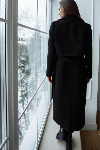 Пальто женское демисезонное 22105  (черный )
