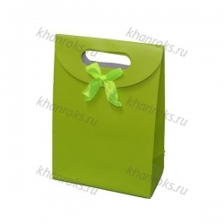 Коробка-пакет 16*12*6см картон зеленая (1шт)