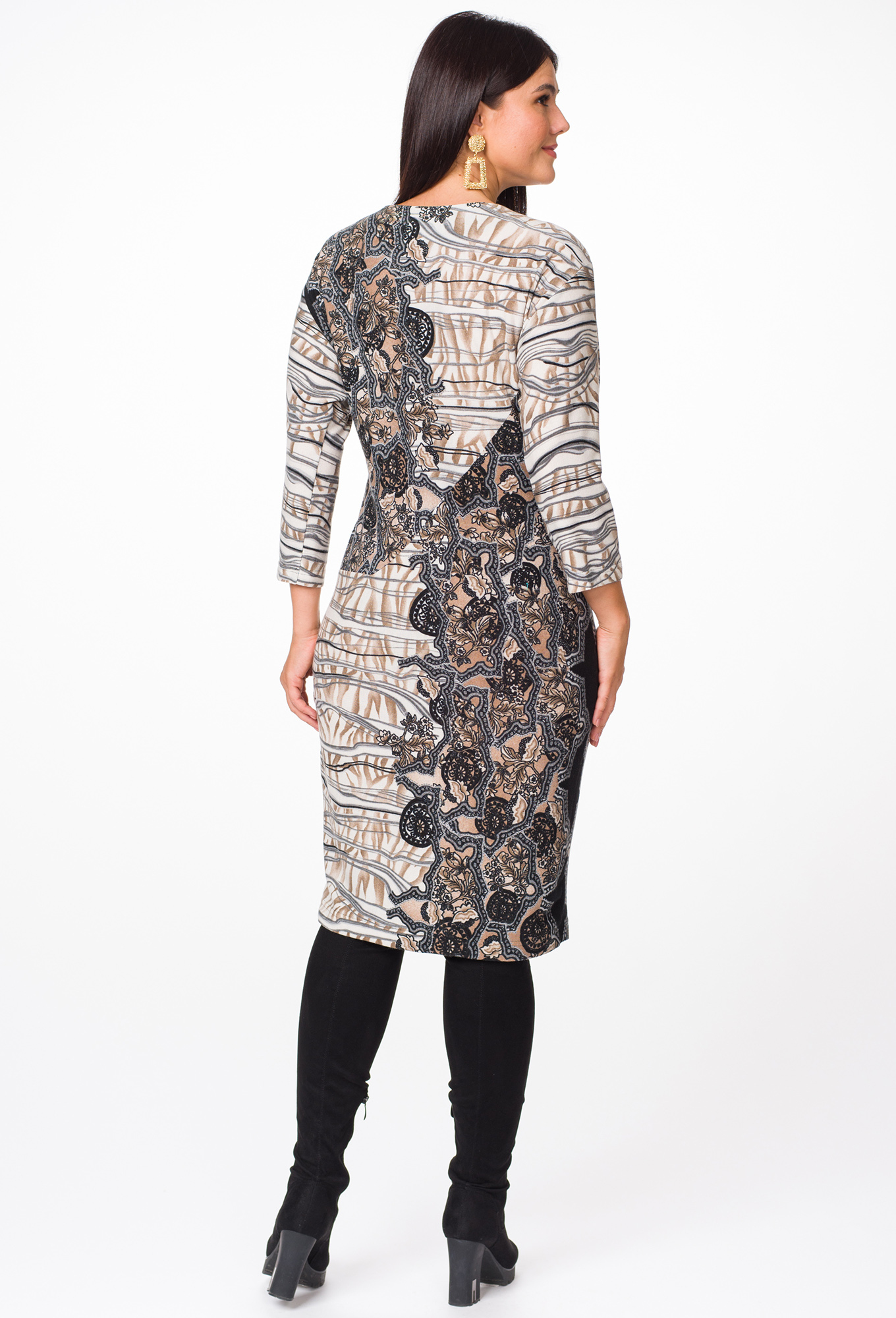 ст. цена1599руб.! Платье Melissena 1023 бежево-серый