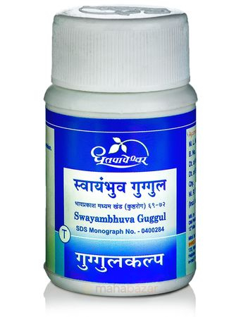 Сваямбхува Гуггул, лечение хронических заболеваний кожи, 60 таб, производитель Дхутапапешвар