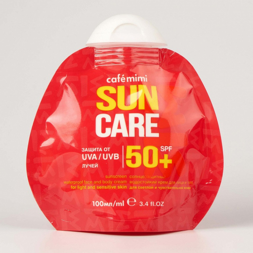 Солнцезащитный водостойкий крем для лица и тела SPF50+, 100мл