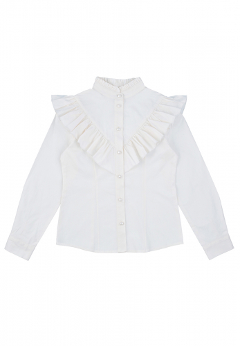 Блузка детская для девочек Rinsel-Inf белый Blouse LS Большой