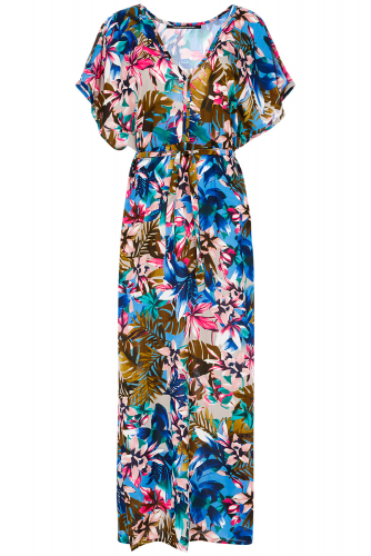 Женское платье текстильное с поясом из текстильных материалов