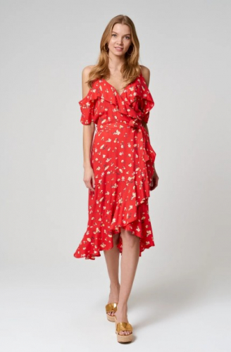 Женское платье текстильное с поясом из текстильных материалов