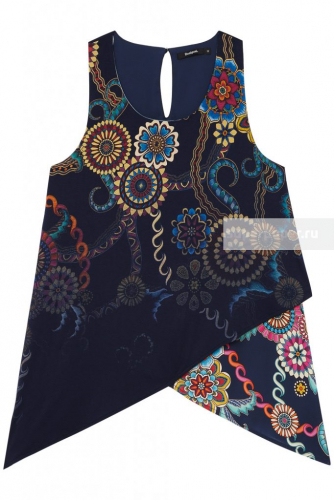 Женская блузка трикотажная комбинированная текстилем