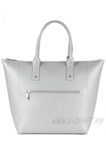 Модель №V163 | кожзам | гладкий | серебро | Р847-11 | 28238
