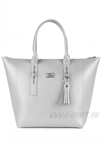 Модель №V163 | кожзам | гладкий | серебро | Р847-11 | 28238