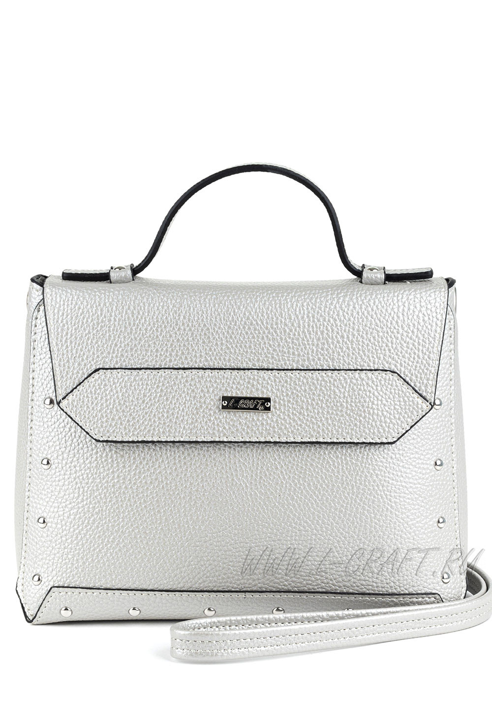 Модель №1406 | кожзам | гладкий | серебро | Р847-11 | 26890