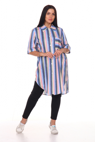 Платье-рубашка Фея 5012 (Голубой)