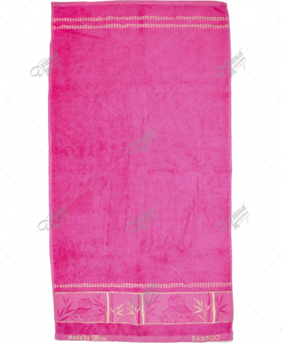 Полотенце махровое розовое 