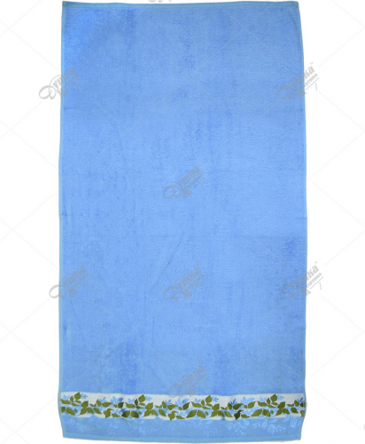 Полотенце махровое голубое 